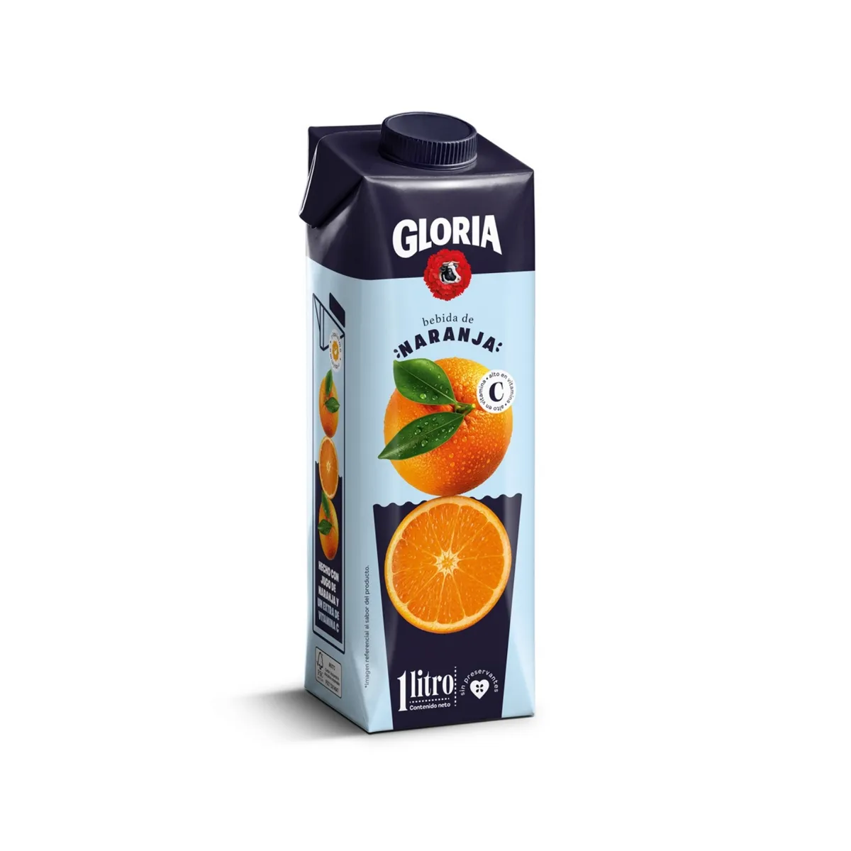 GLORIA - Bebida de Naranja Gloria Botella 1 L