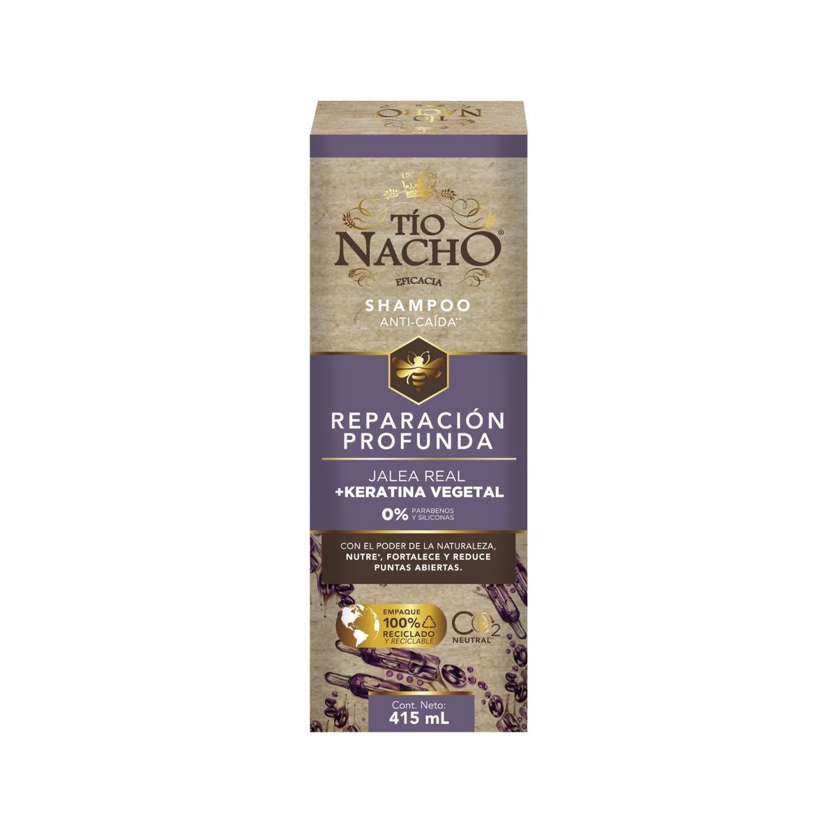 TIO NACHO - Shampoo Tío Nacho Keratina Botella 415 mL