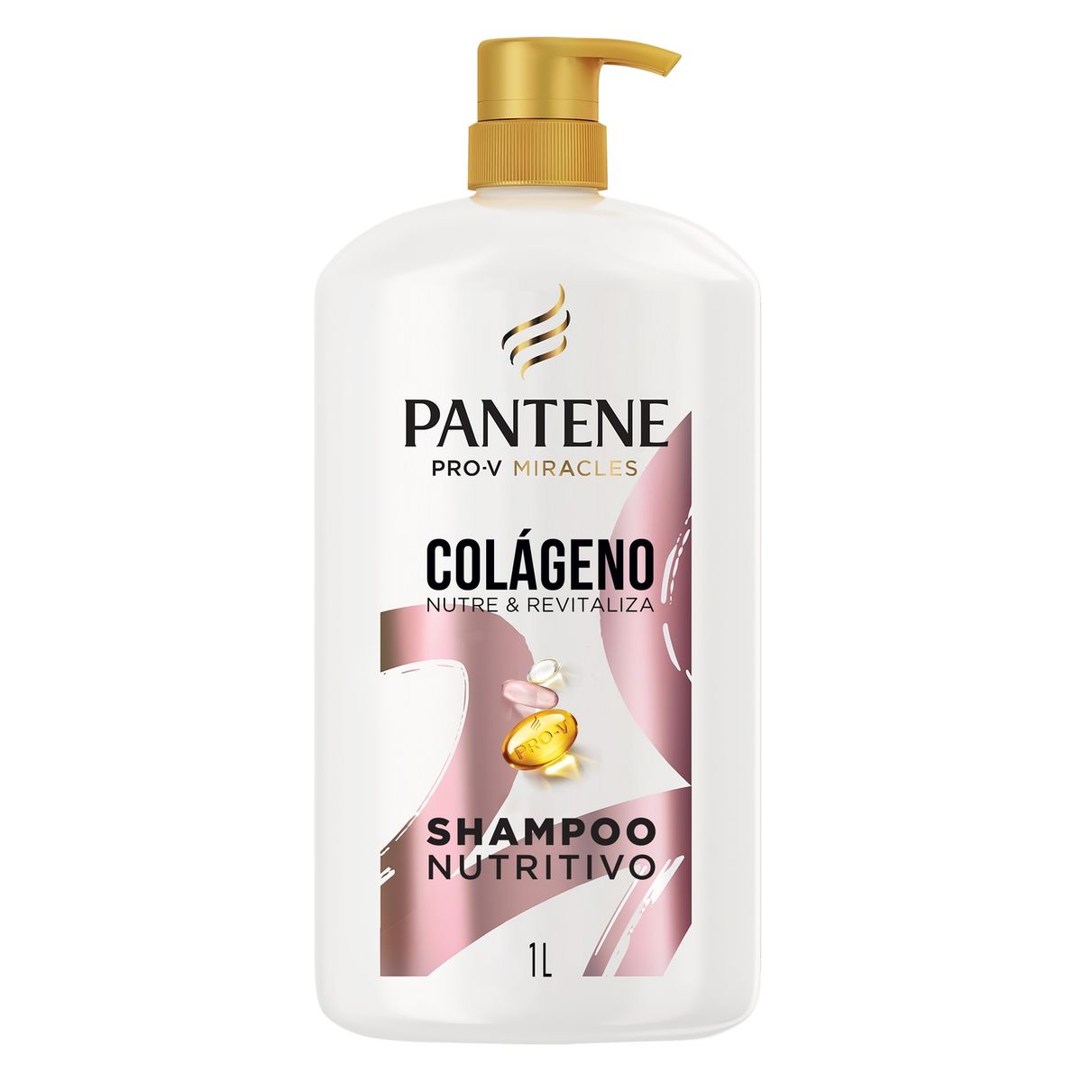 PANTENE - Shampoo Nutritivo Pantene Pro-v Miracles Colágeno Nutre & Revitaliza Bomba Botella 1 L
