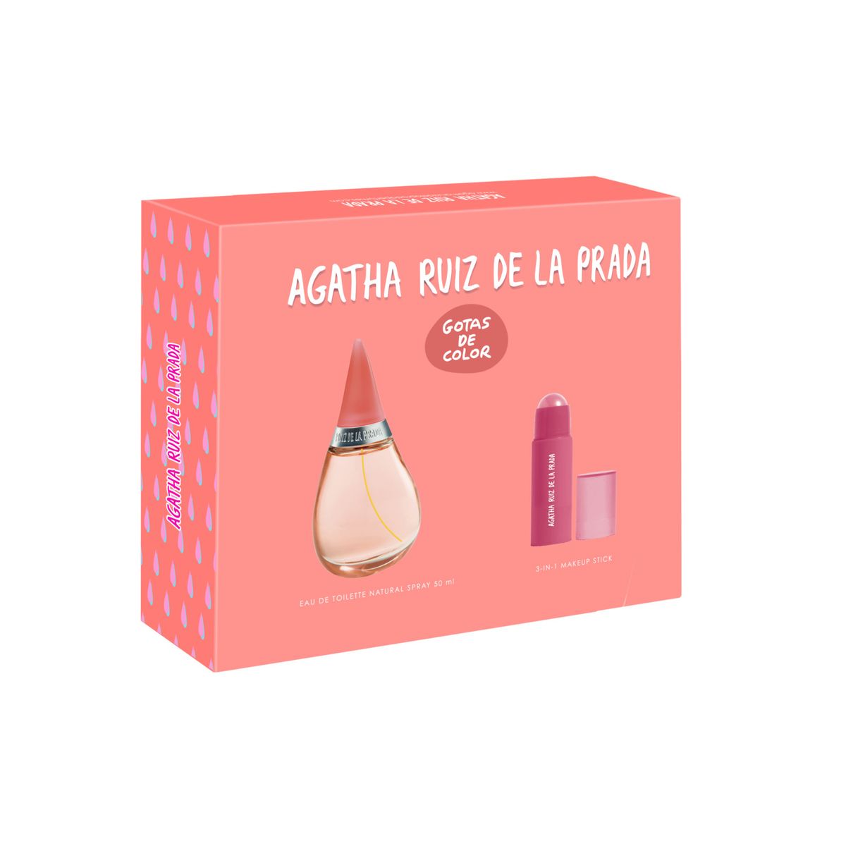 AGATHA RUIZ DE LA PRADA - Pack Perfume Agatha Ruiz de la Prada Gotas 50 mL + Makeup Stick