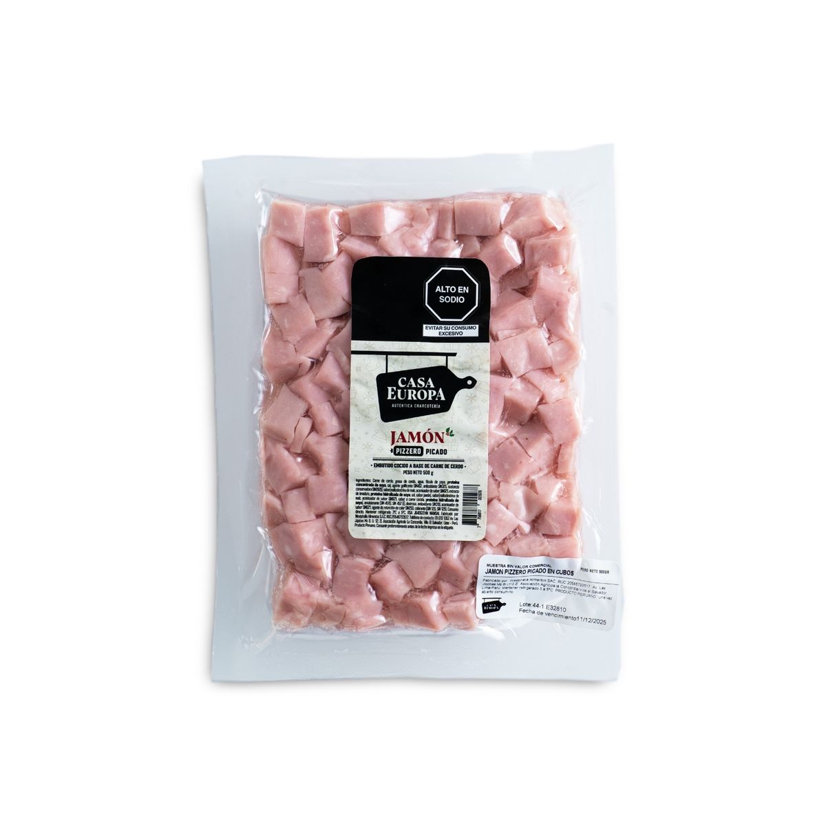CASA EUROPA - Jamón Pizzero Picado Casa Europa Empaque 500 g