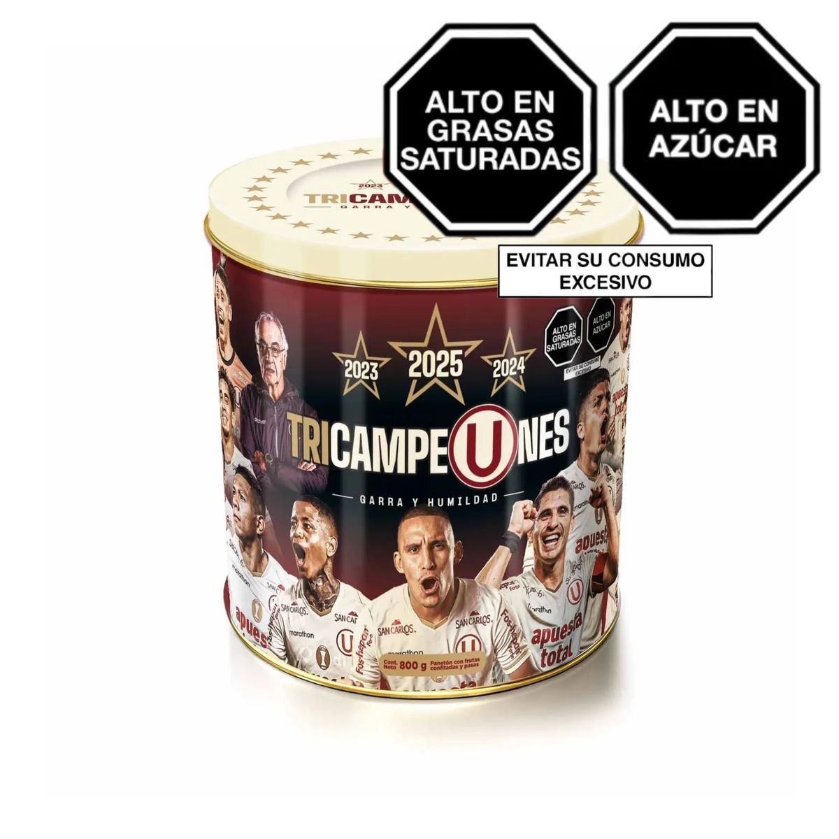 UNIVERSITARIO - Panetón Hincha Leyendas Universitario Lata 800 g