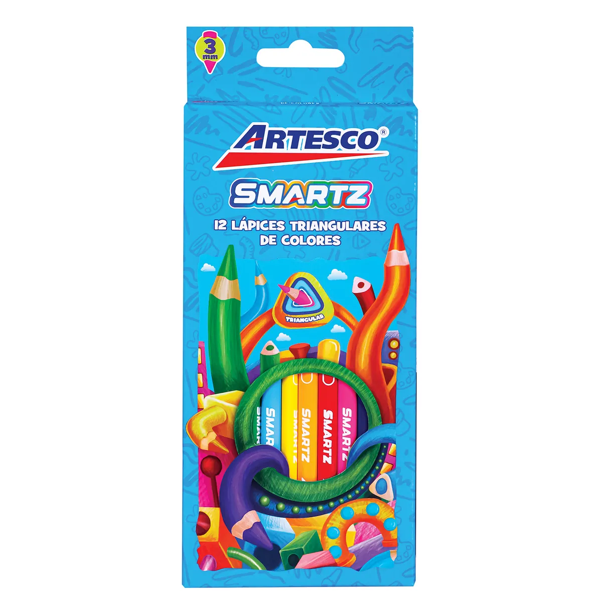 ARTESCO - Colores Triangulares Largos Smartz 12 Und