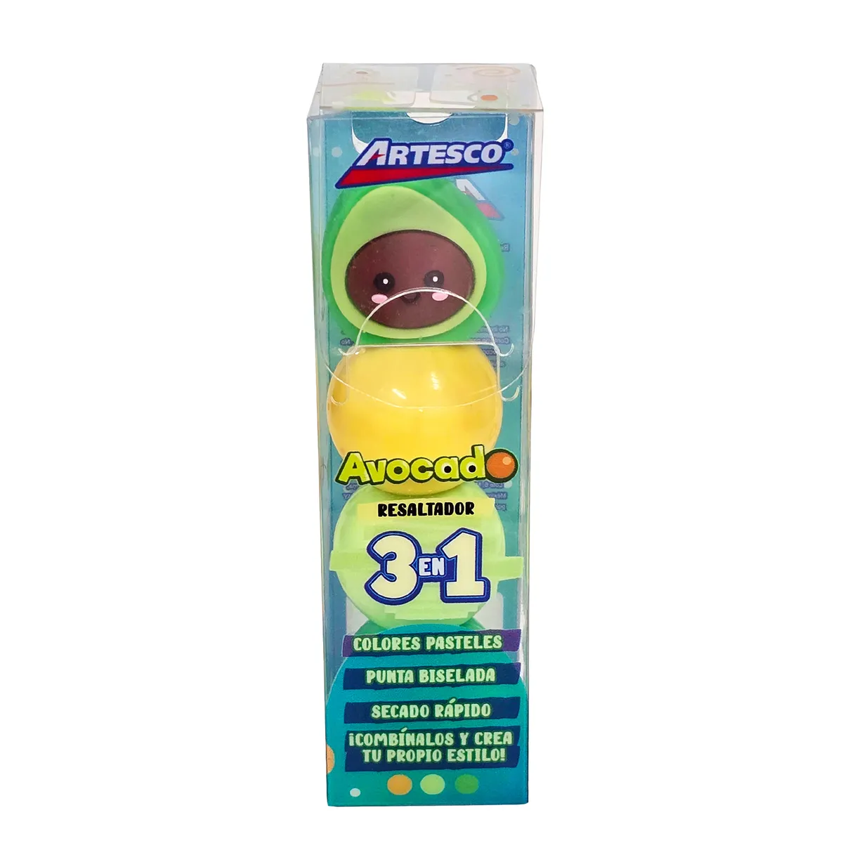ARTESCO - Resaltador Pastel Avocado 3 en 1