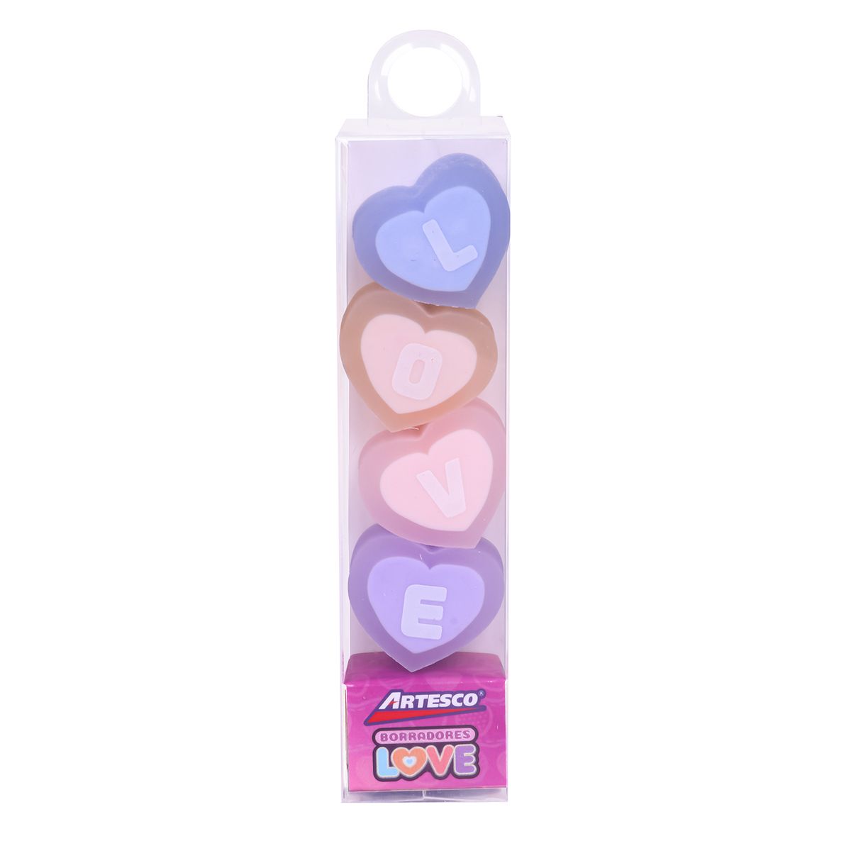 ARTESCO - Borrador Love Blíster 4 Und