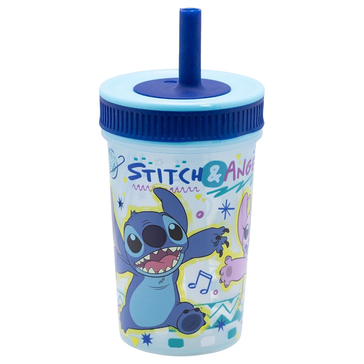 STOR - Vaso con Sorbete De Silicona Stor Stitch 370mL
