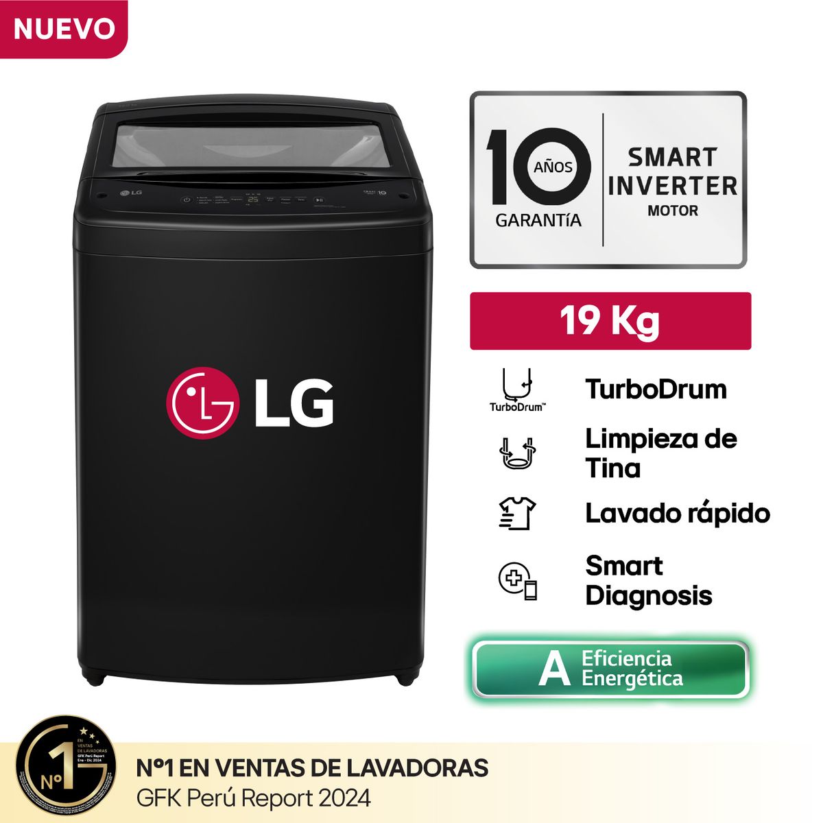 LG - LAVADORA LG WT19OBVTB