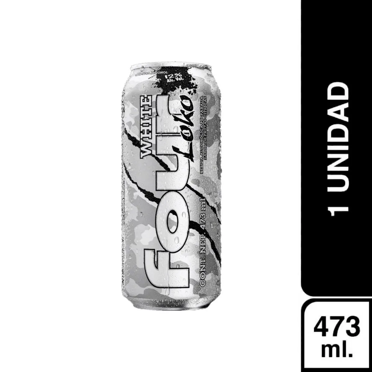  - BEBIDA ALCOHOLICA FOUR LOKO WHITE 473ML
