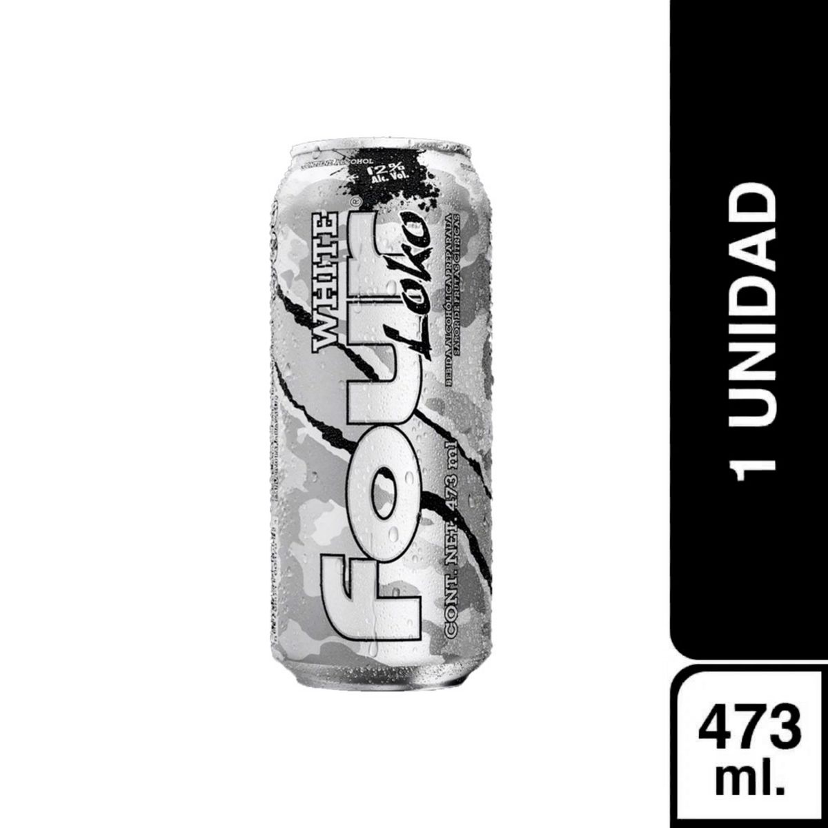  - BEBIDA ALCOHOLICA FOUR LOKO WHITE 473ML