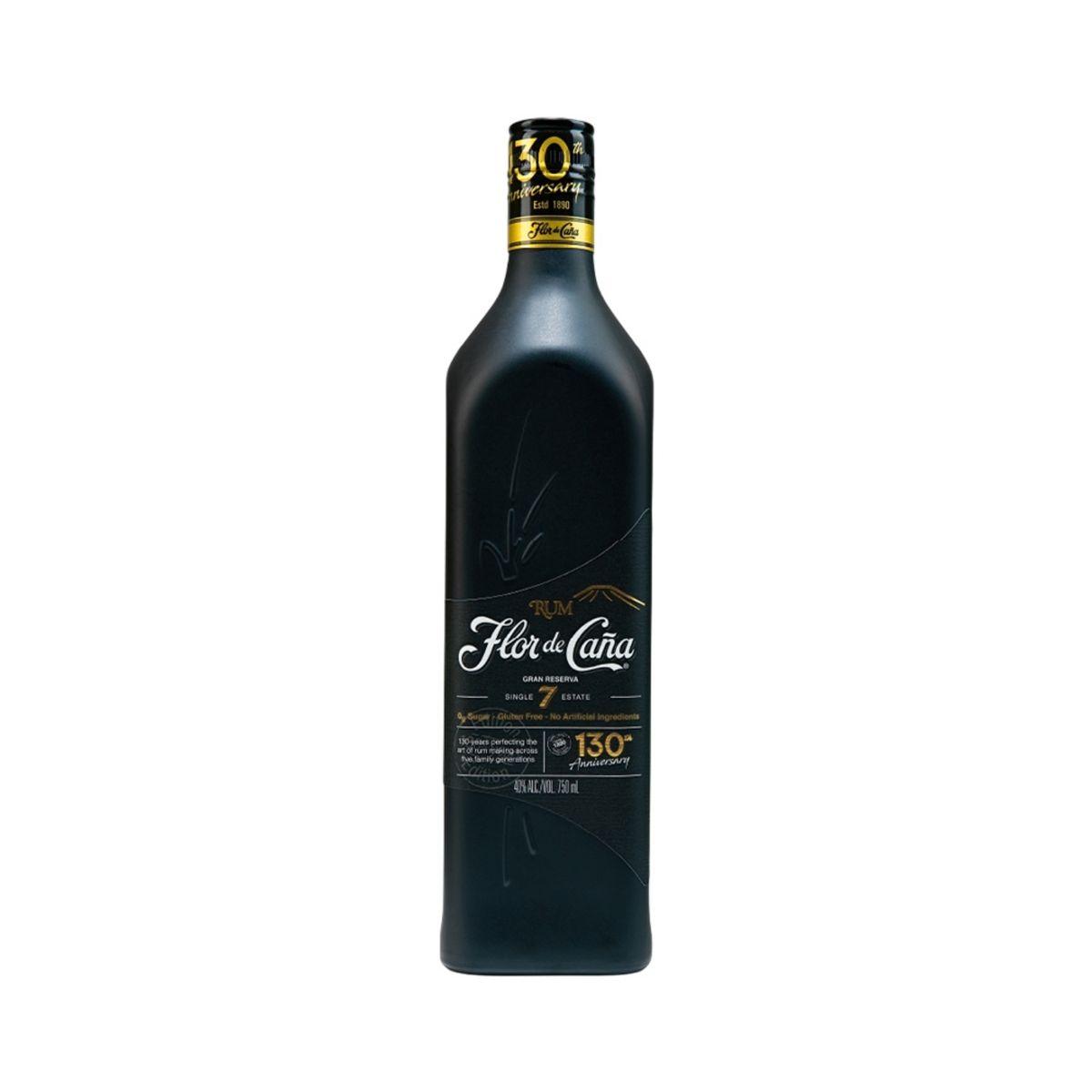 FLOR DE CANA - Ron Flor de Caña 7 Años Black Edition Botella 750 mL