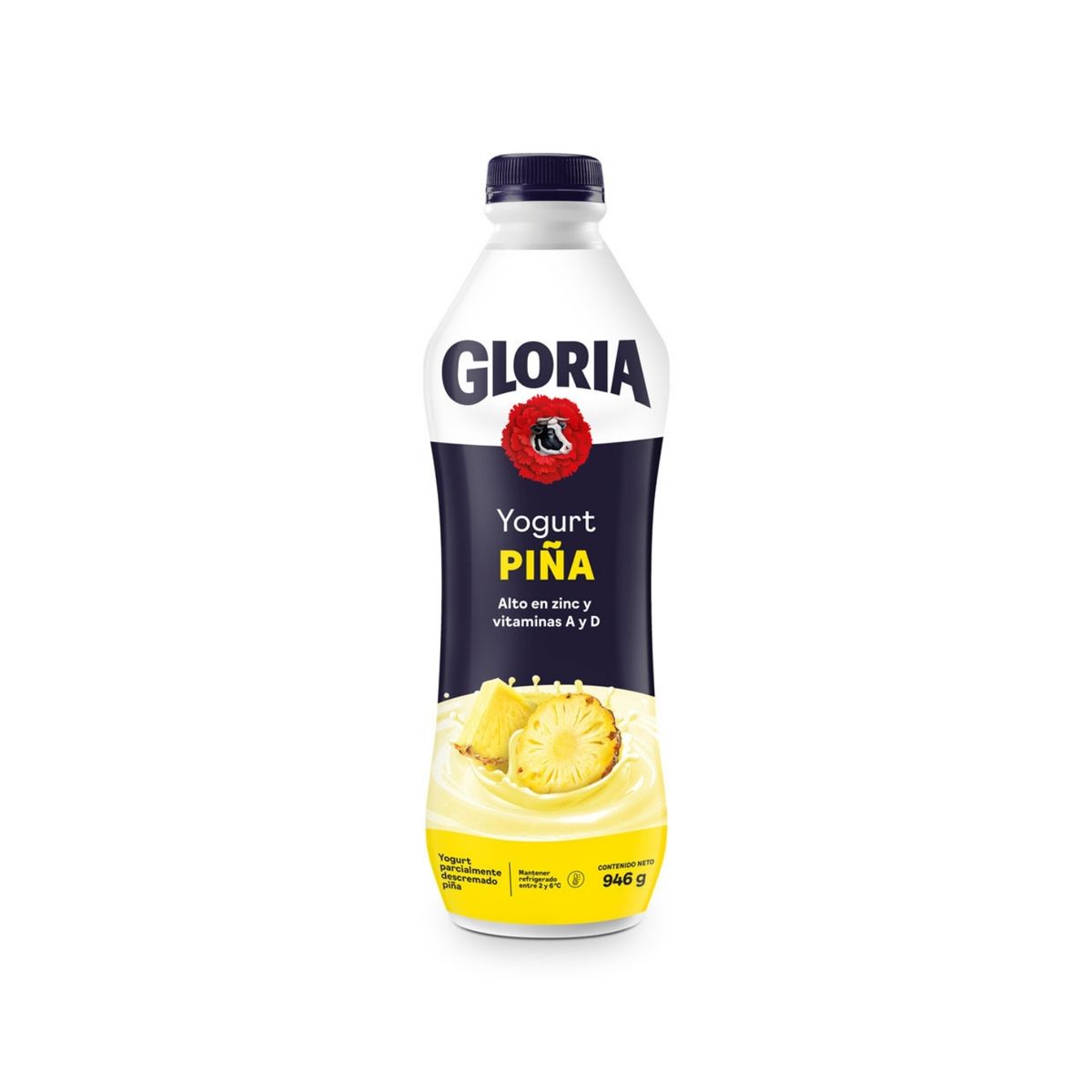 GLORIA - Yogurt Gloria Piña Botella 946 g