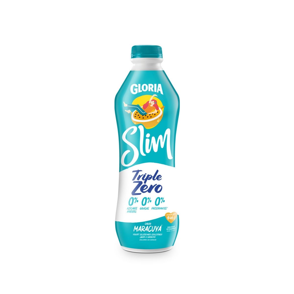 GLORIA - Yogurt Gloria Slim Maracuyá Botella 946 g