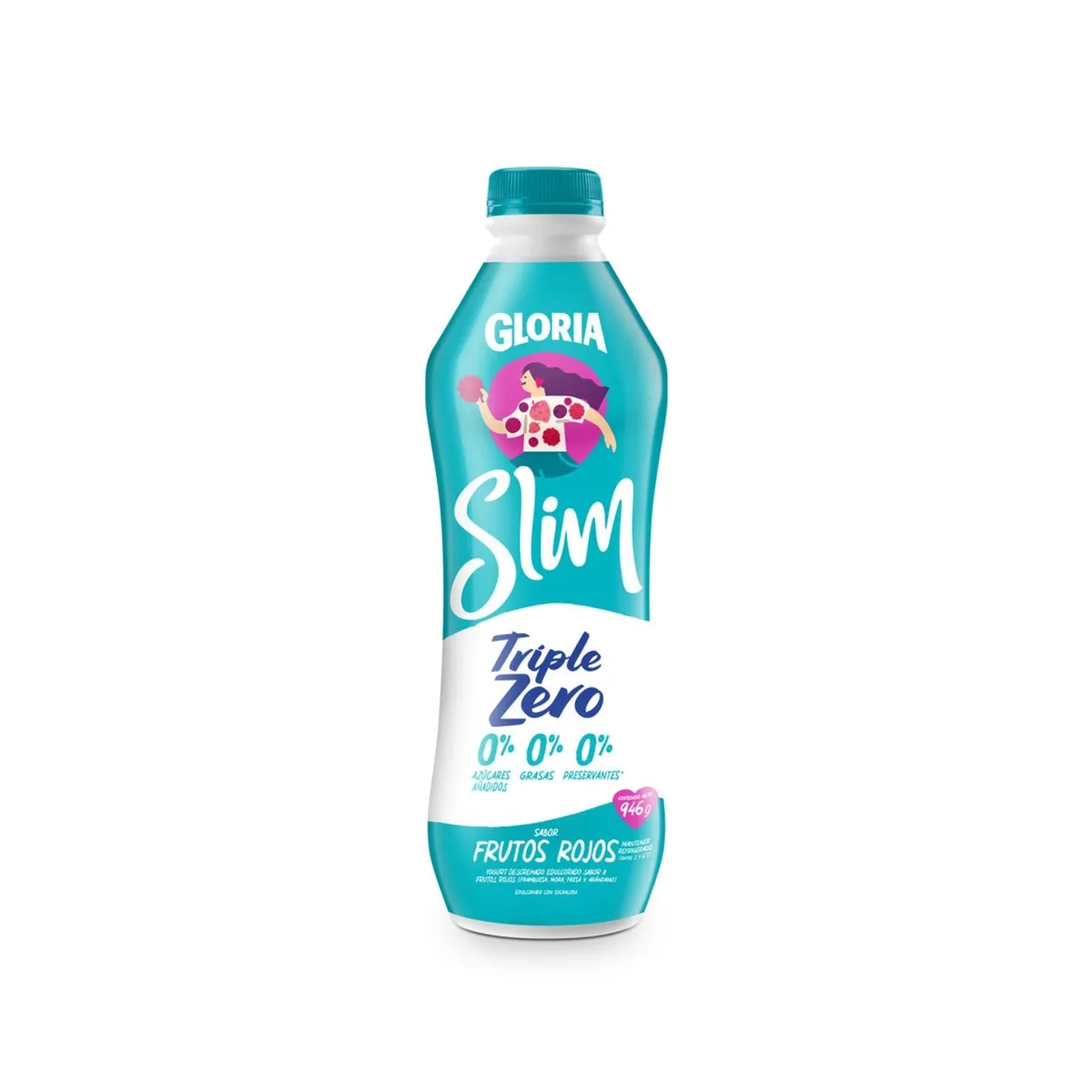 GLORIA - Yogurt Gloria Slim Frutos Rojos Botella 946 g