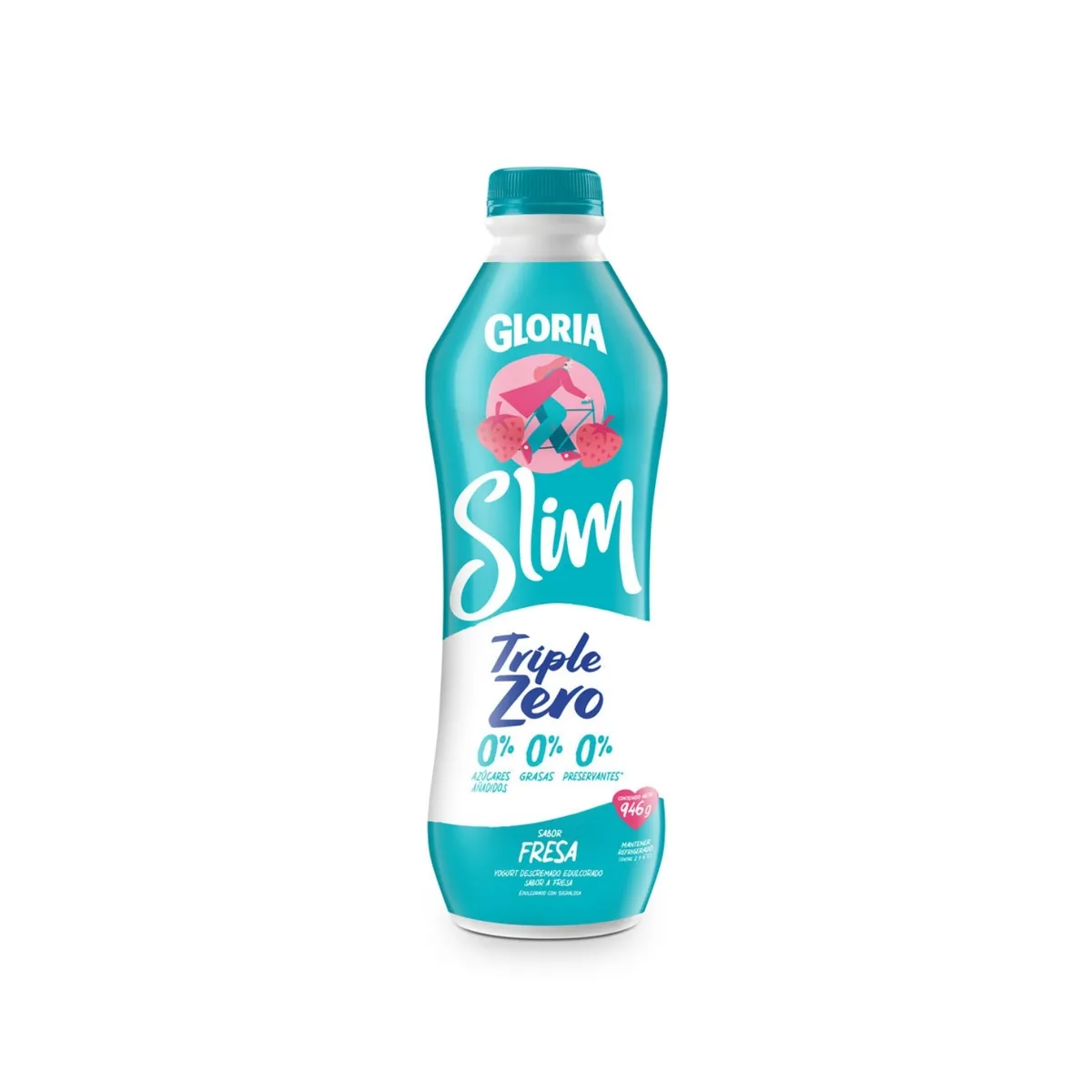 GLORIA - Yogurt Gloria Slim Fresa Botella 946 g