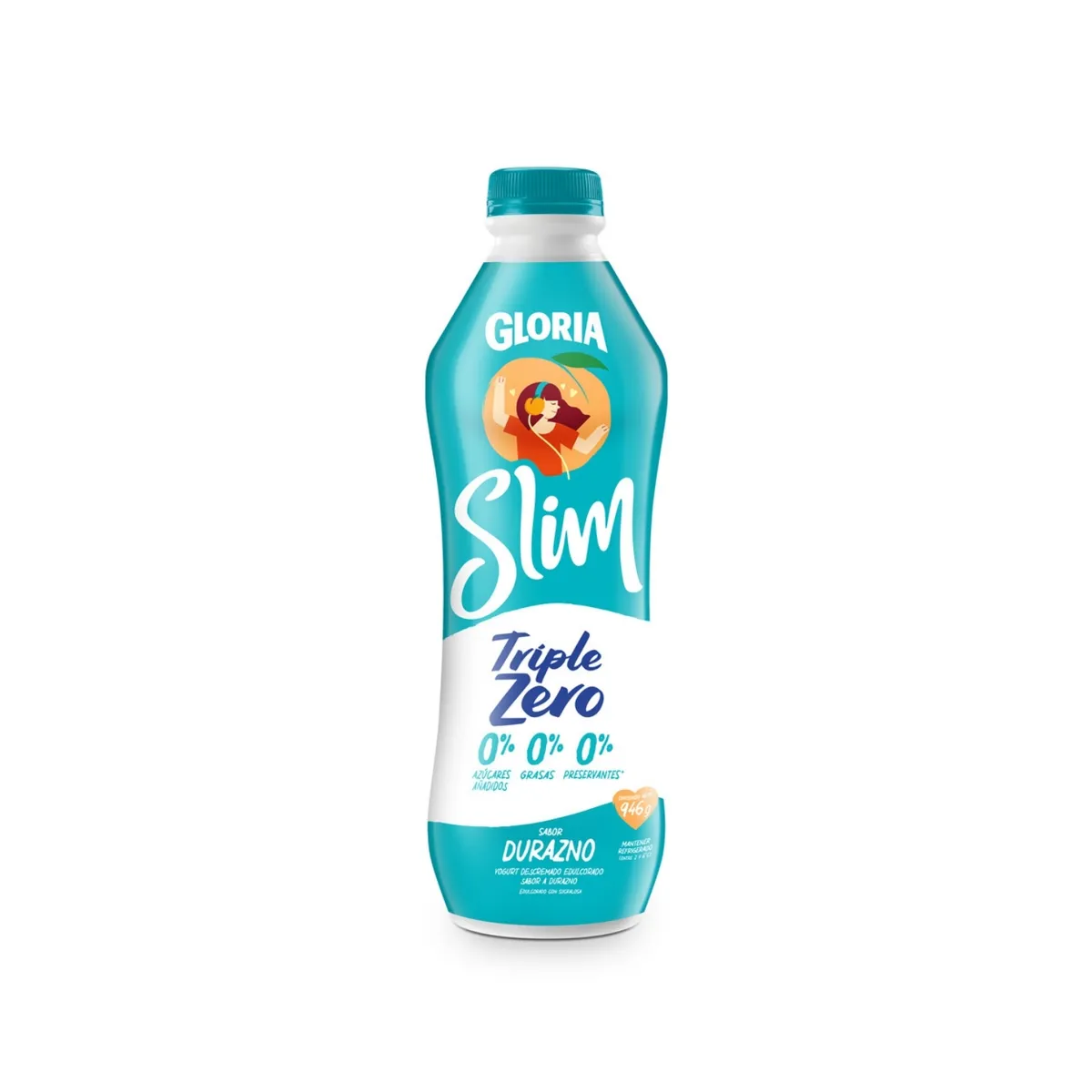 GLORIA - Yogurt Gloria Slim Durazno Botella 946 g