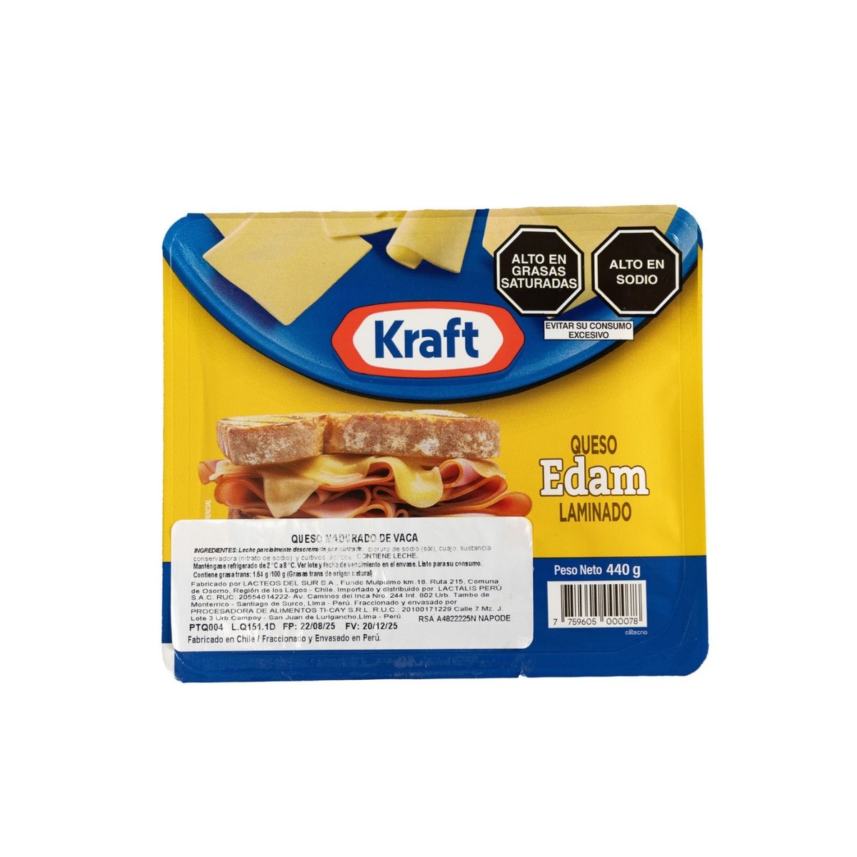 KRAFT - Queso Madurado de Vaca Kraft Empaque 180 g