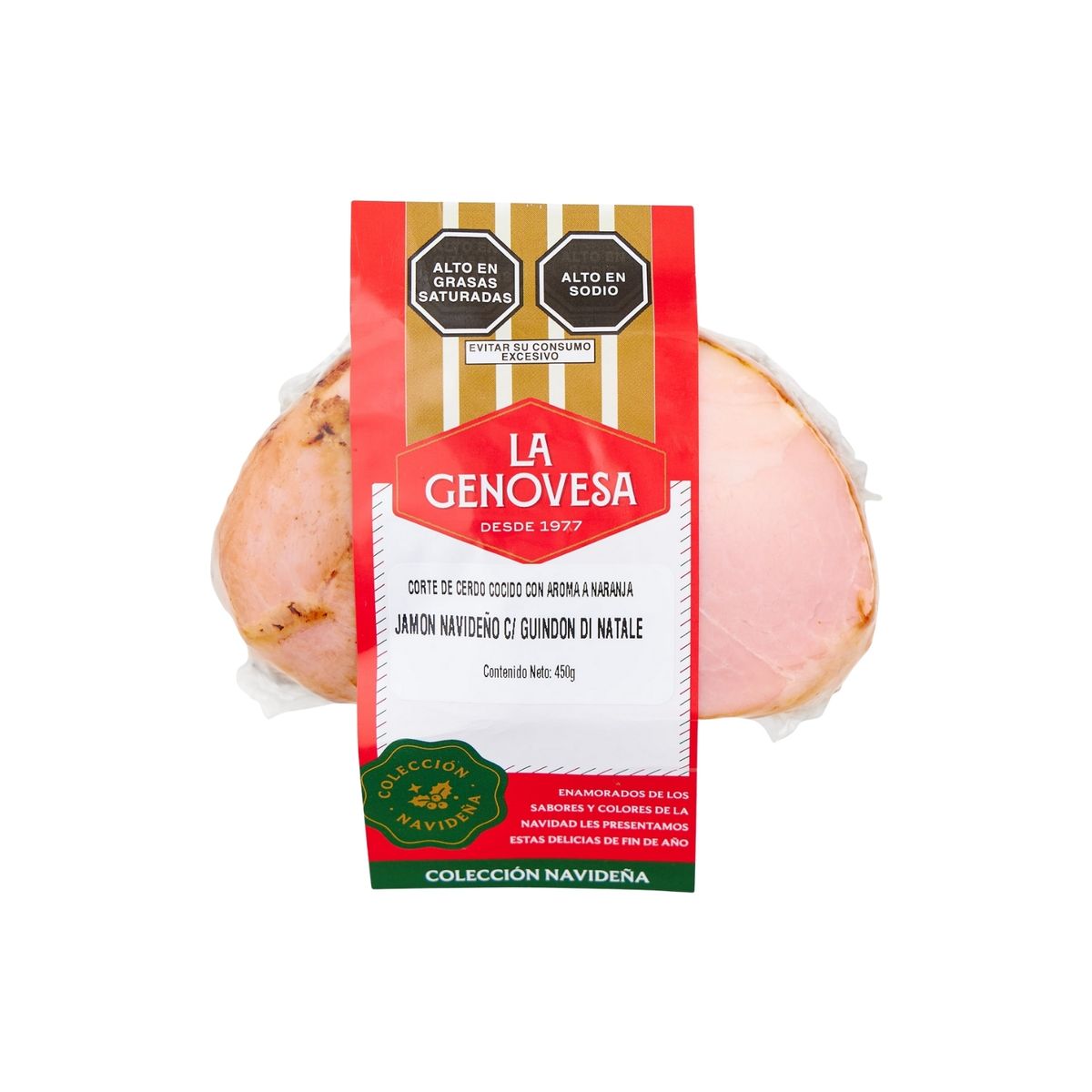 LA GENOVESA - Jamón di Natale Guindones La Genovesa Empaque 450 g + Salsa