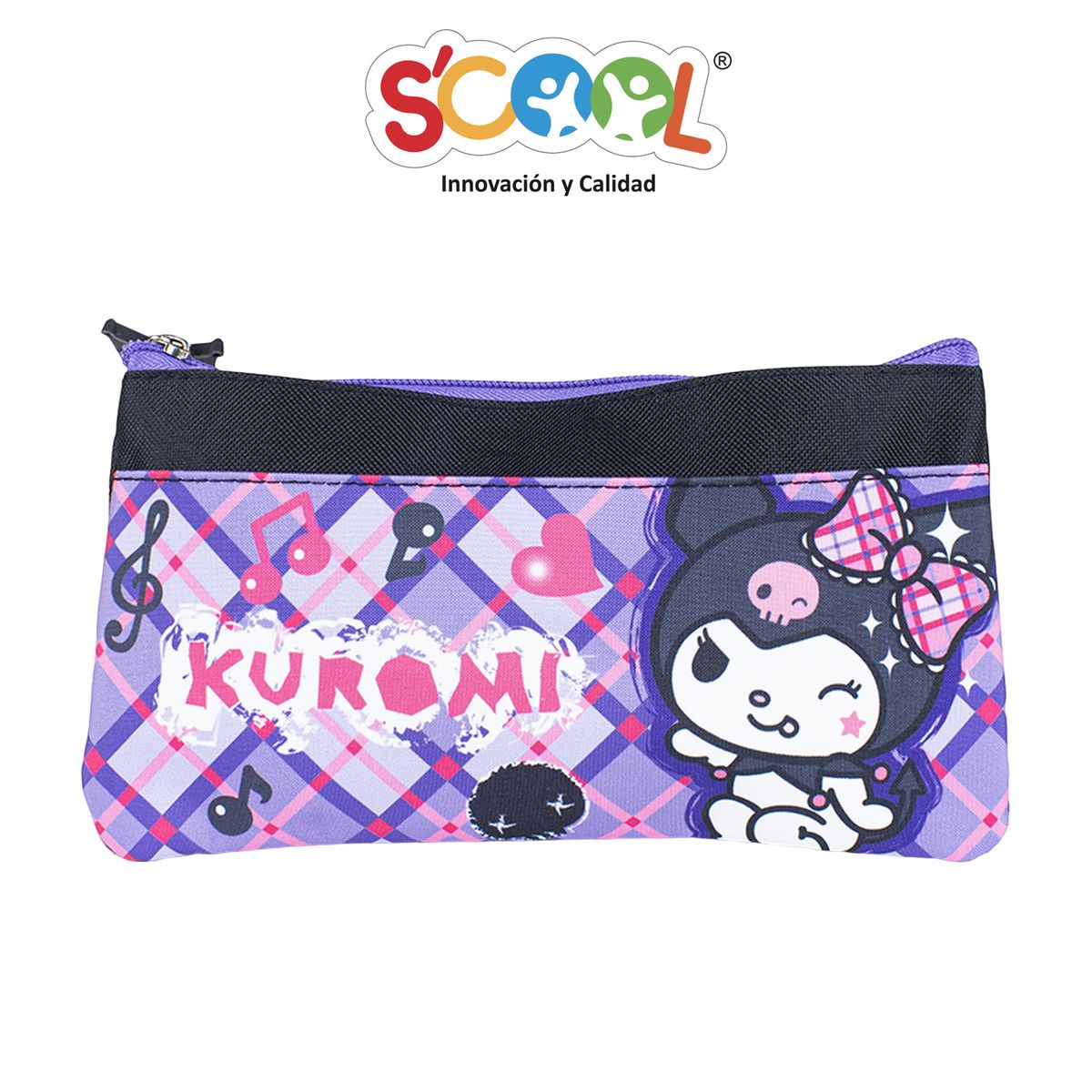  - Cartuchera Scool Ranger Kuromi de Tela Chica