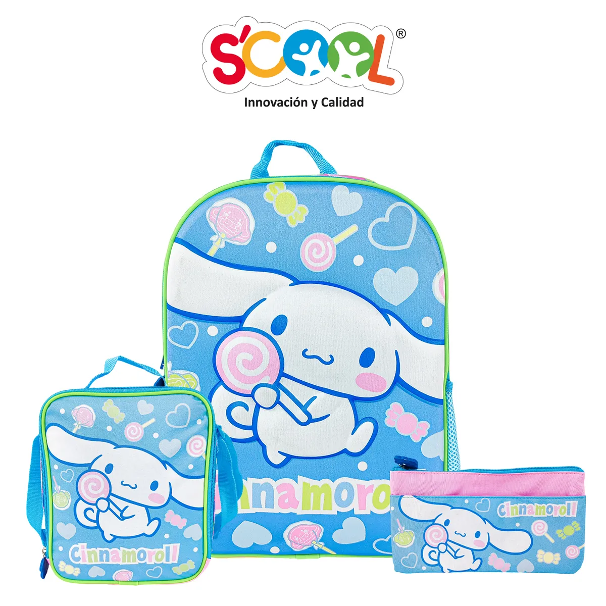  - Set Mochila Ranger Oficio 2 Bolsillos EVA 3D Cinnamoroll