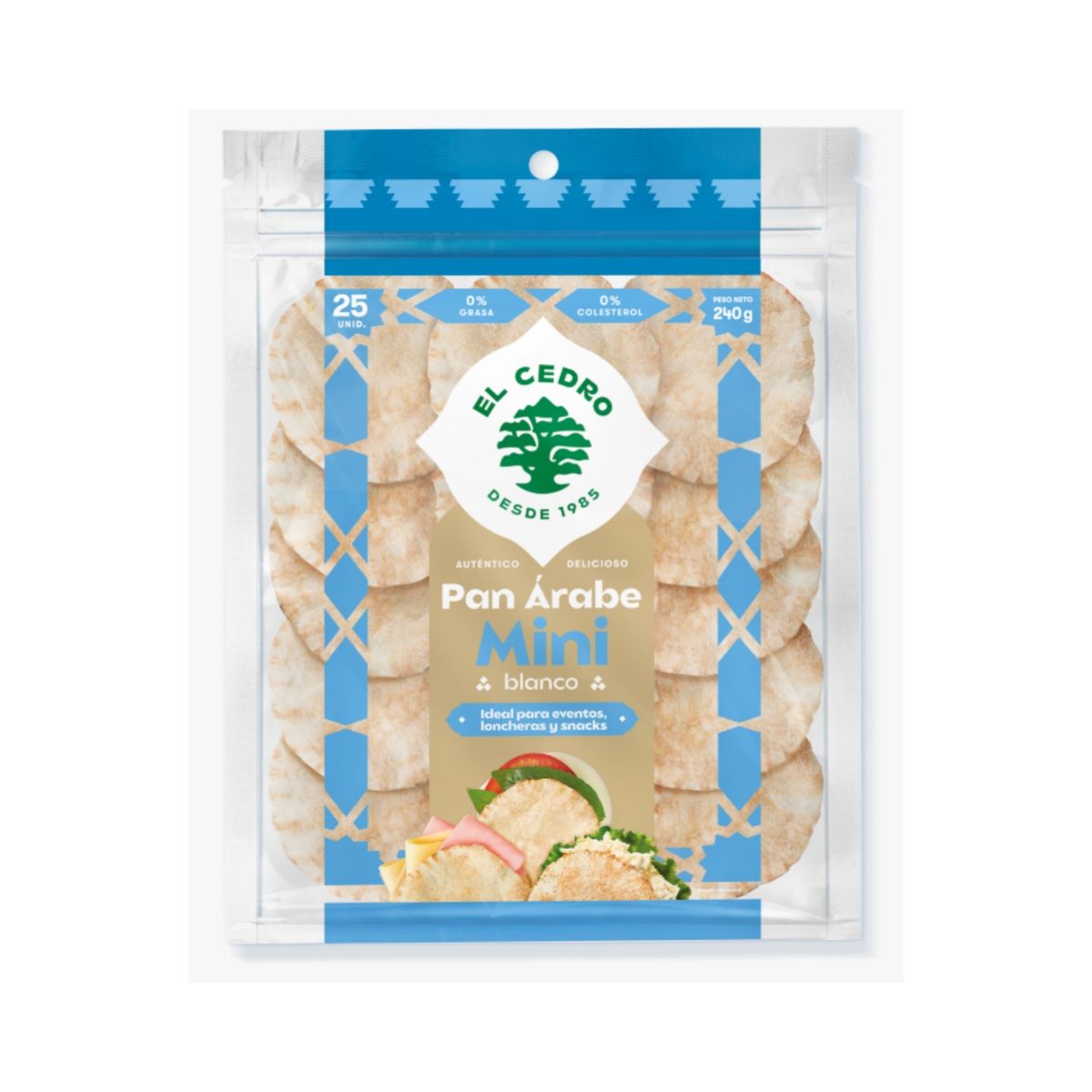 EL CEDRO - Pan Árabe Mini Blanco Bolsa 240 g