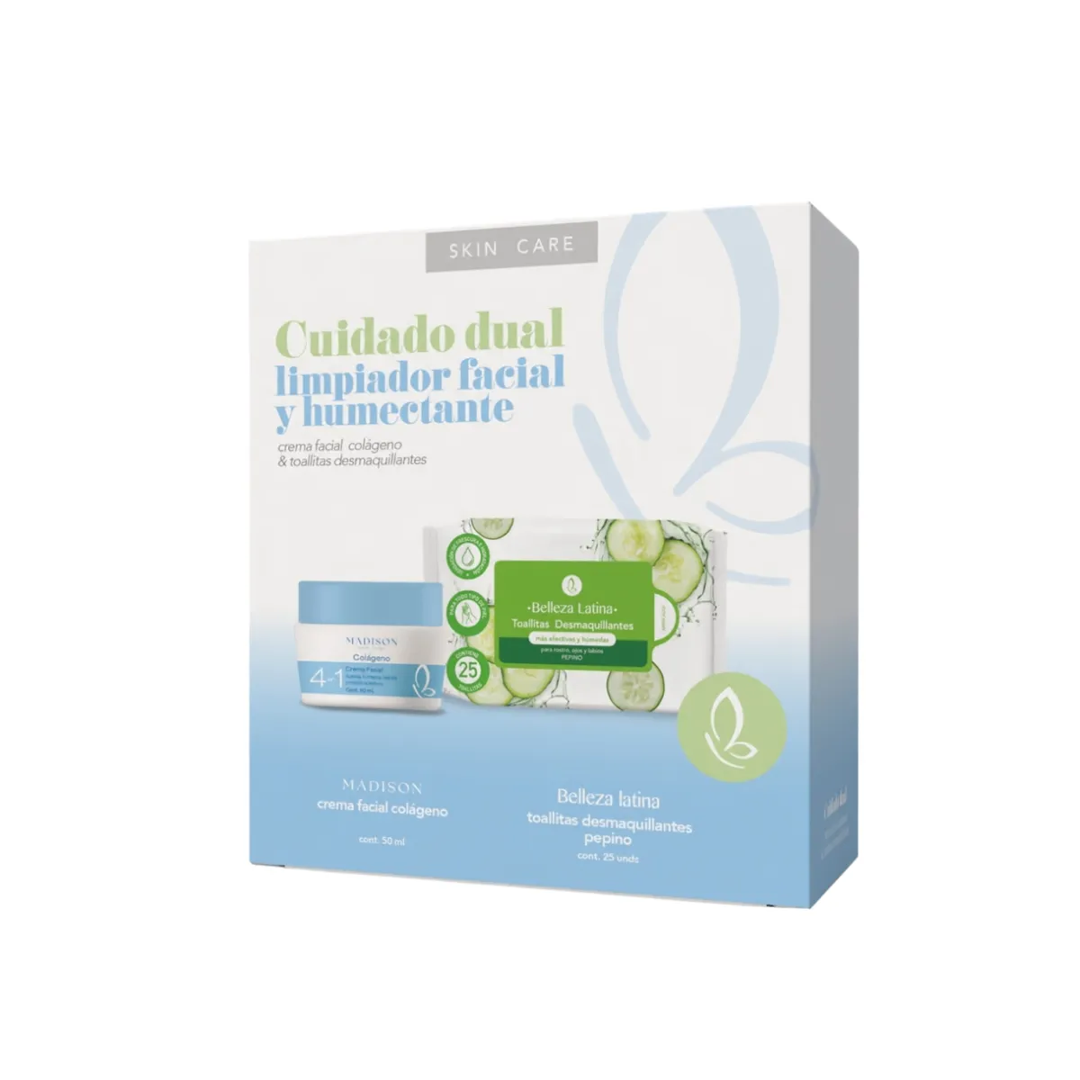 MADISON - Set Madison Crema Colágeno 50 mL + Toallitas Pepino 25 Und