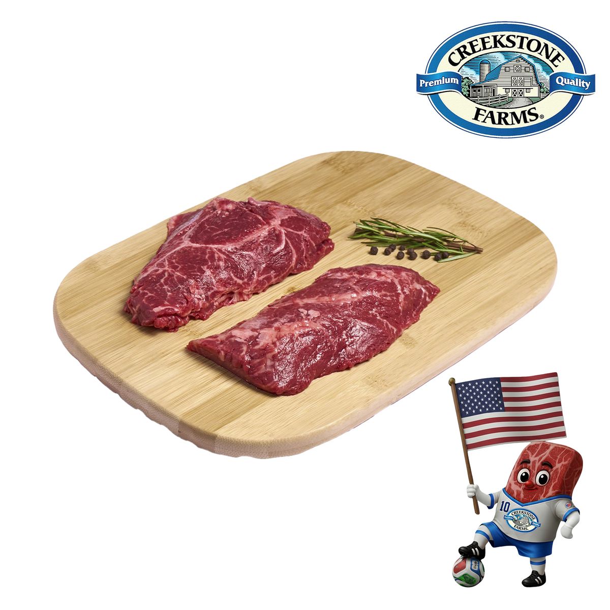 CREEKSTONE FARMS - Flat Iron Porción Choice Creekstone x Kg