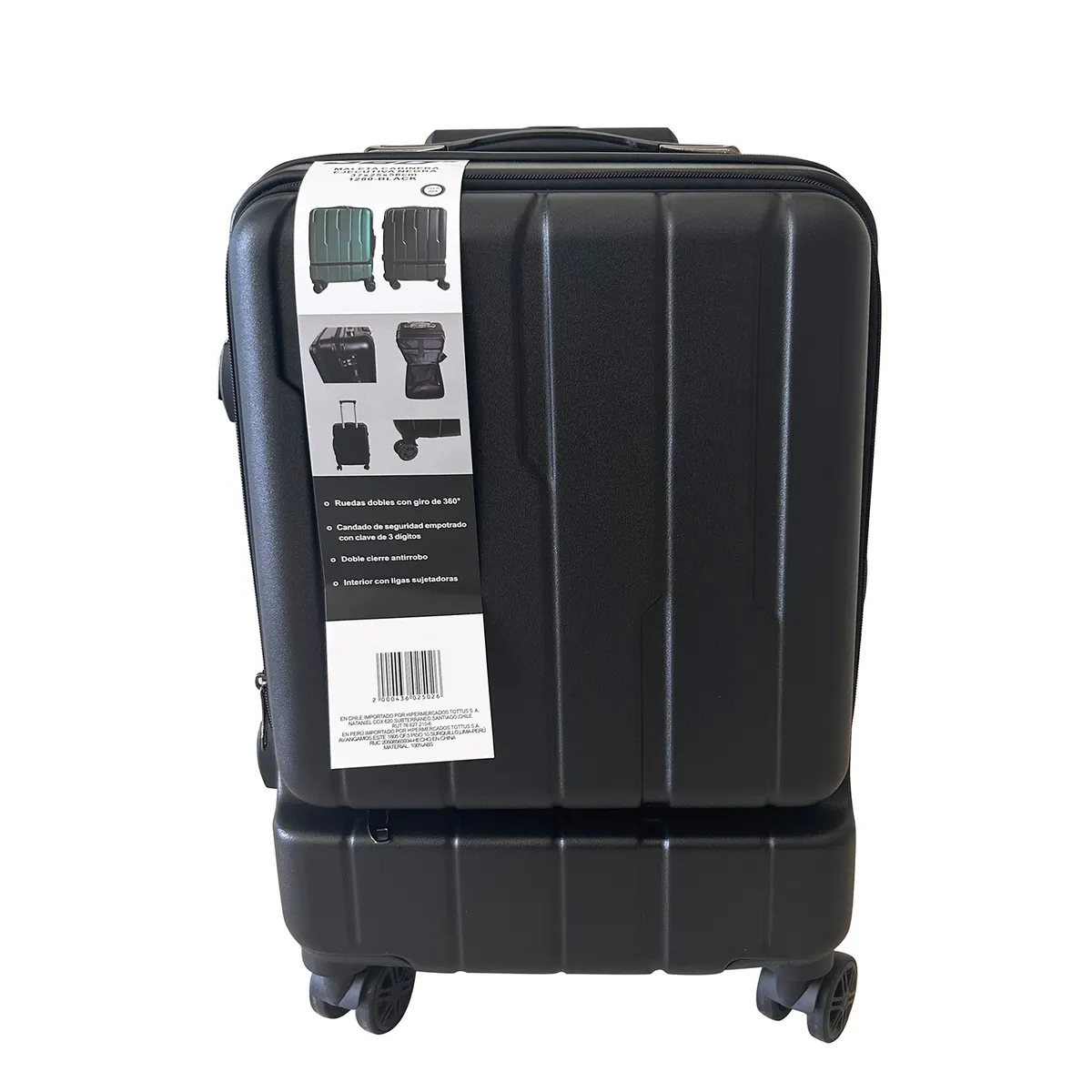 360 - Maleta Cabinera Ejecutiva Negra