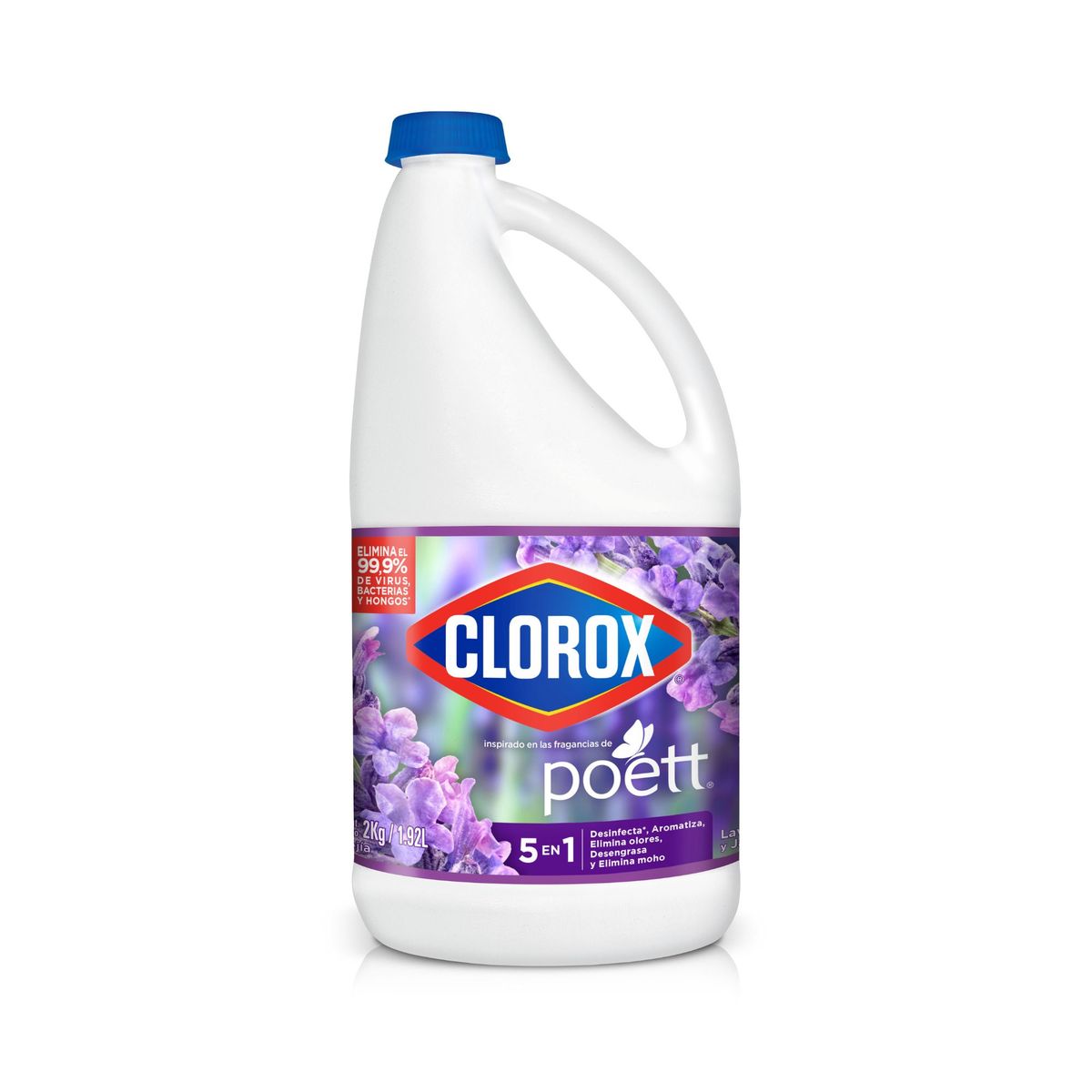 CLOROX - Lejía Clorox Lavanda y Jazmín Botella 2 Kg