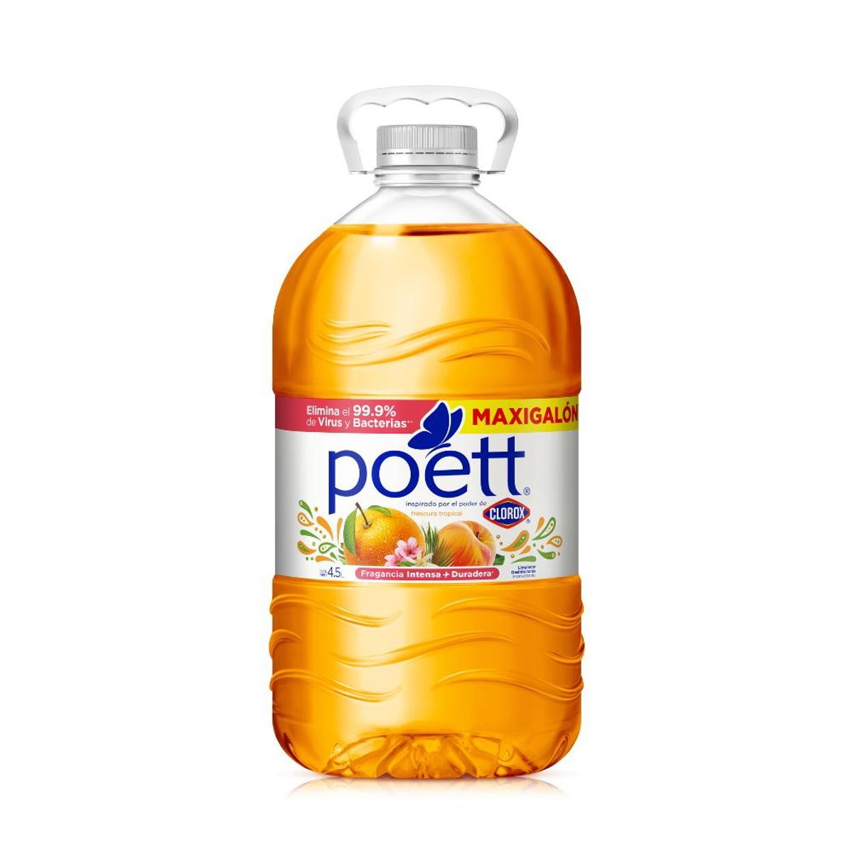 POETT - Limpiador Líquido Poett Frescura Tropical Botella 4.5 L