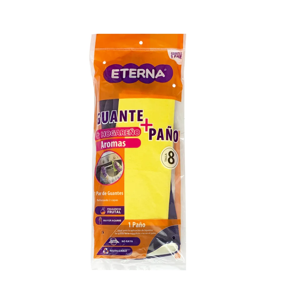 ETERNA - Pack Guantes Eterna Hogar Talla 8 + Paño