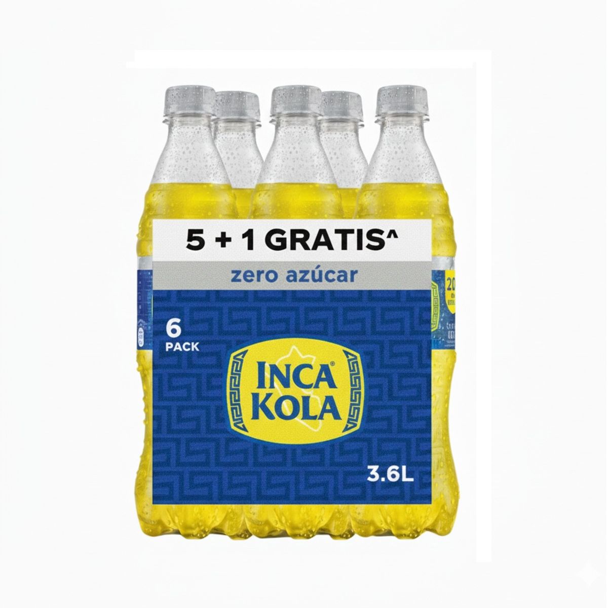 INCA KOLA - Bebida Gaseosa Inca Kola Zero Azúcar Sixpack Botella 600 mL