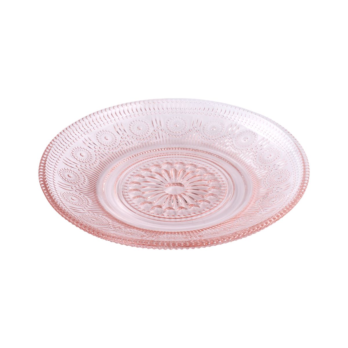 CASA JOVEN - Plato Vidrio Para Taza Flores Ximena