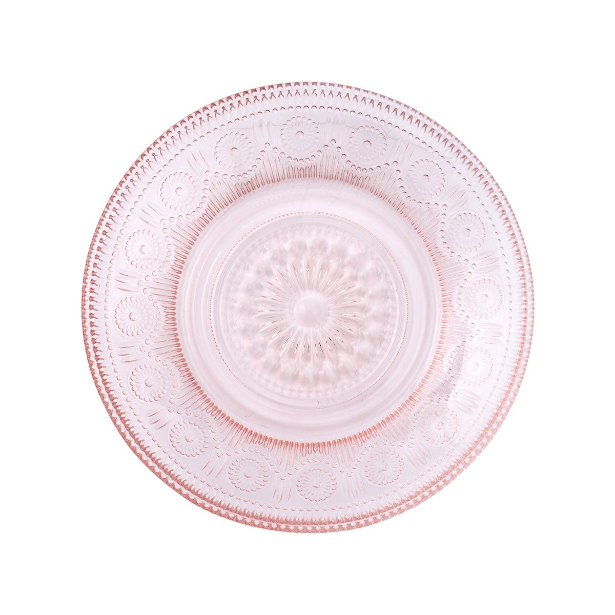 CASA JOVEN - Plato Vidrio Para Taza Flores Ximena