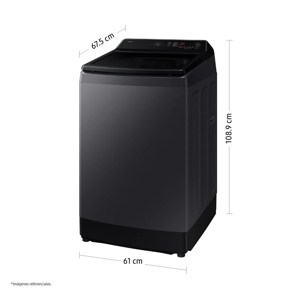 SAMSUNG - Lavadora Samsung WA40F15E4CPE Ecobubble 15Kg Negro