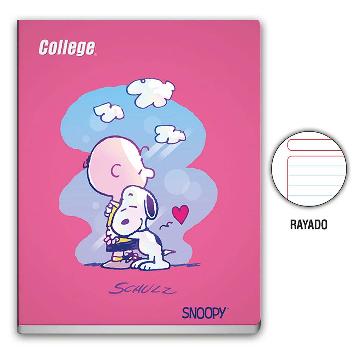  - Cuaderno Deluxe  Snoopy College 80 Hojas