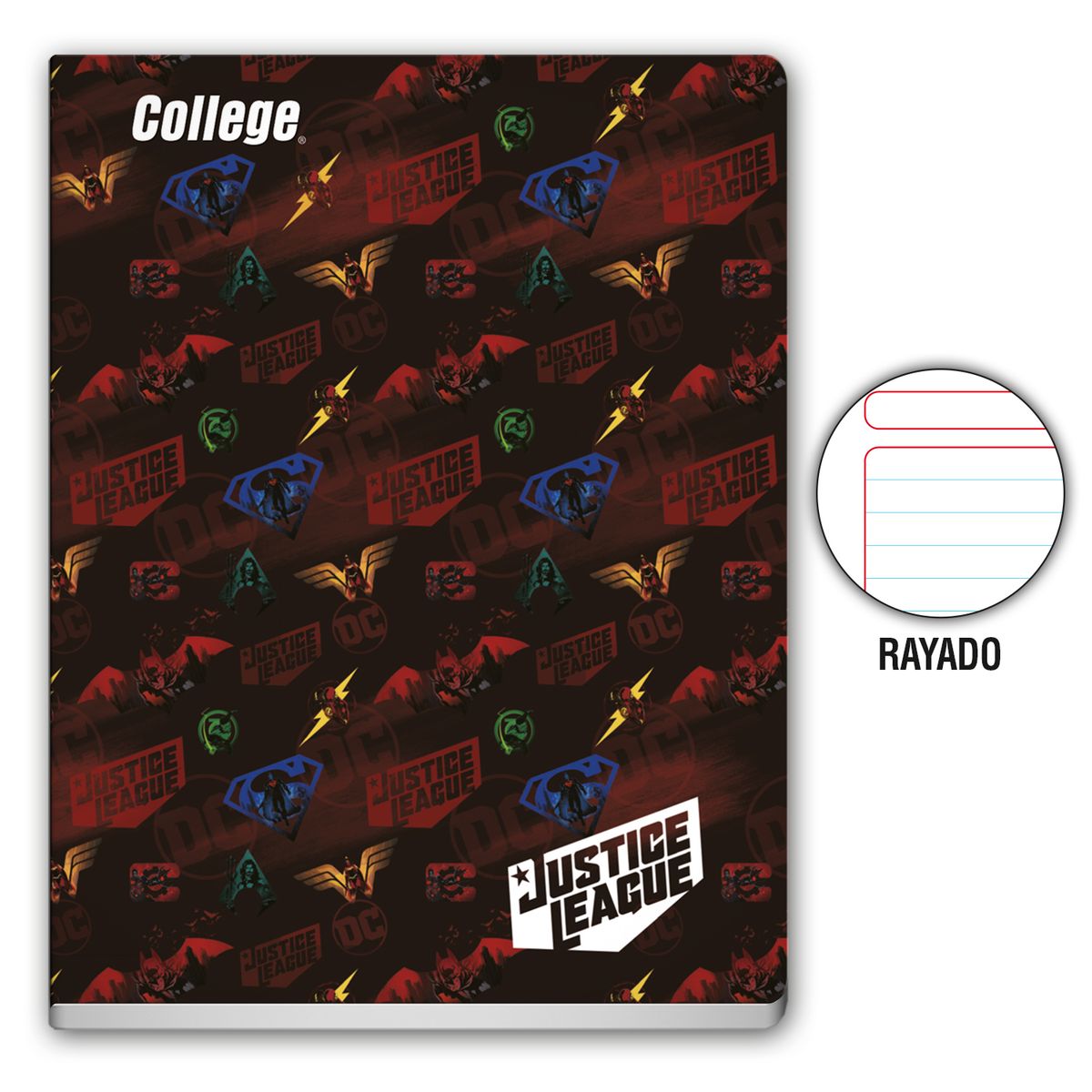  - Cuaderno Deluxe  DC Comics College 80 Hojas