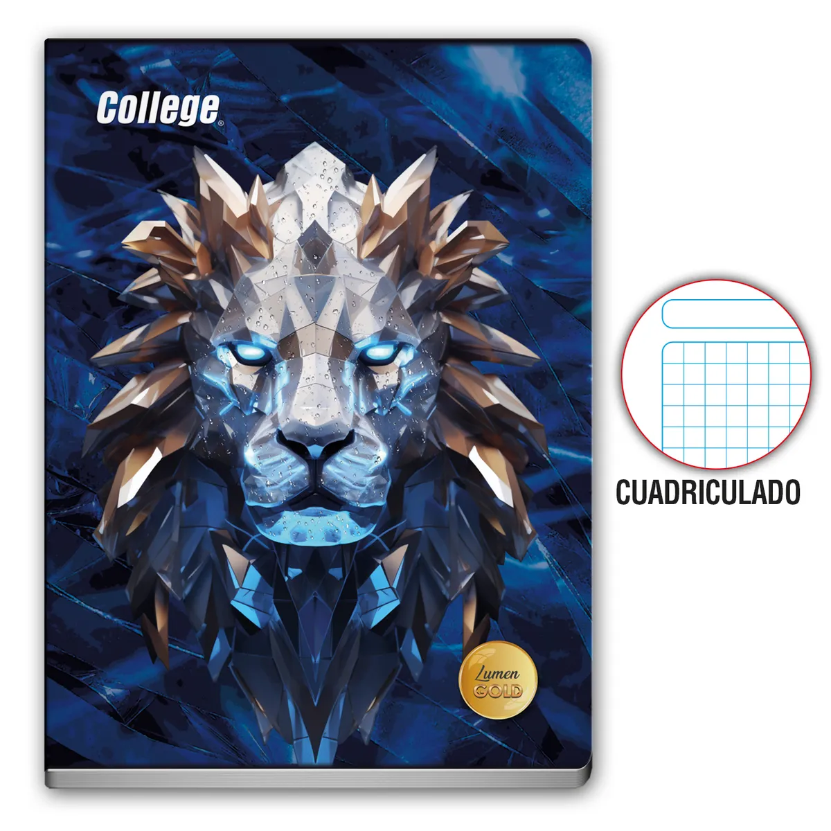  - Cuaderno Deluxe  Lumen Gold College 80 Hojas