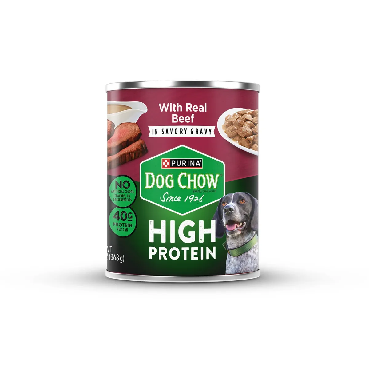 DOG CHOW - Alimento Húmedo Perro Sabor Carne Dog Chow High Protein Lata 368 g