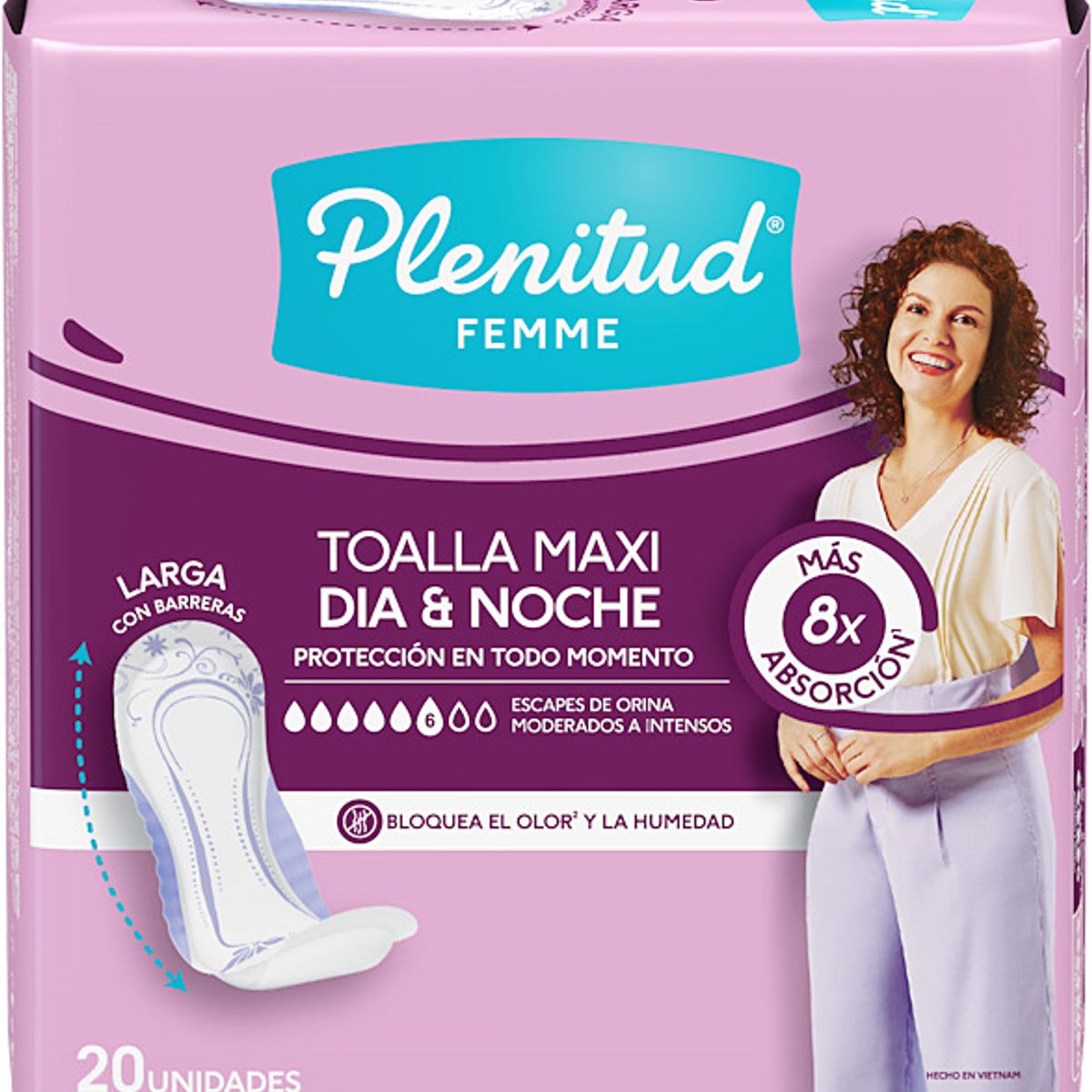 PLENITUD - Toallas Higiénicas Maxi Día y Noche Plenitud Empaque 20 Und