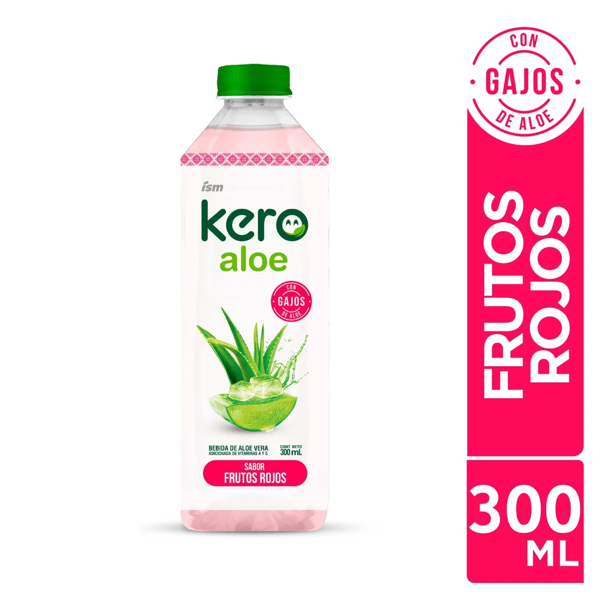 KERO - Bebida de Aloe Kero Frutos Rojos Botella 300 mL