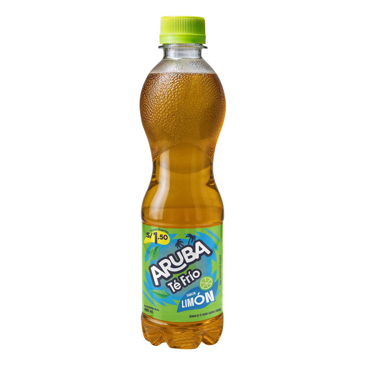ARUBA - Bebida Té Verde Sabor Limón Aruba Botella 400 mL