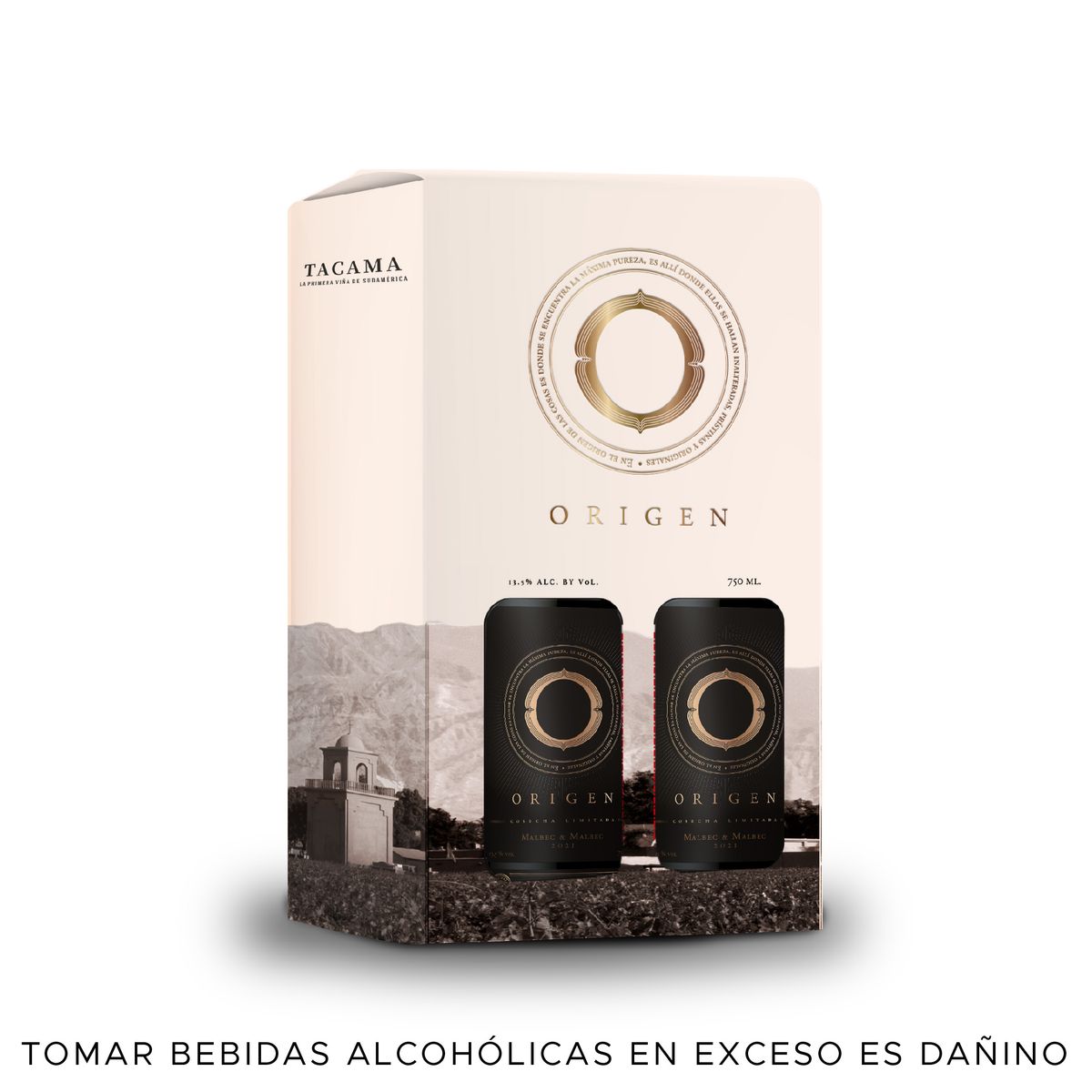 TACAMA - Vino Tinto Origen Malbec Tacama Pack 2 Botellas 750 mL