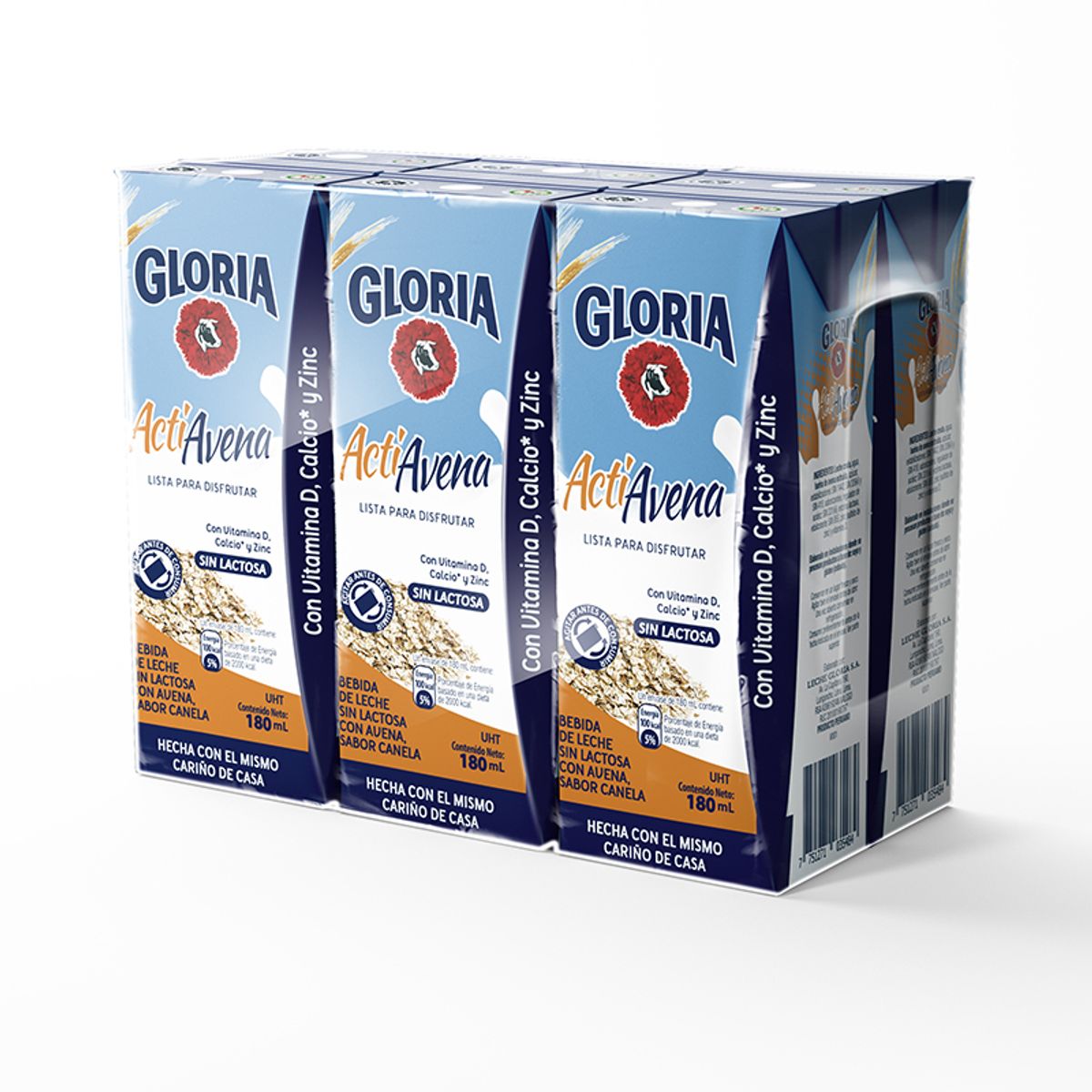 GLORIA - Bebida UHT ActiAvena Gloria Sixpack Caja 180 mL