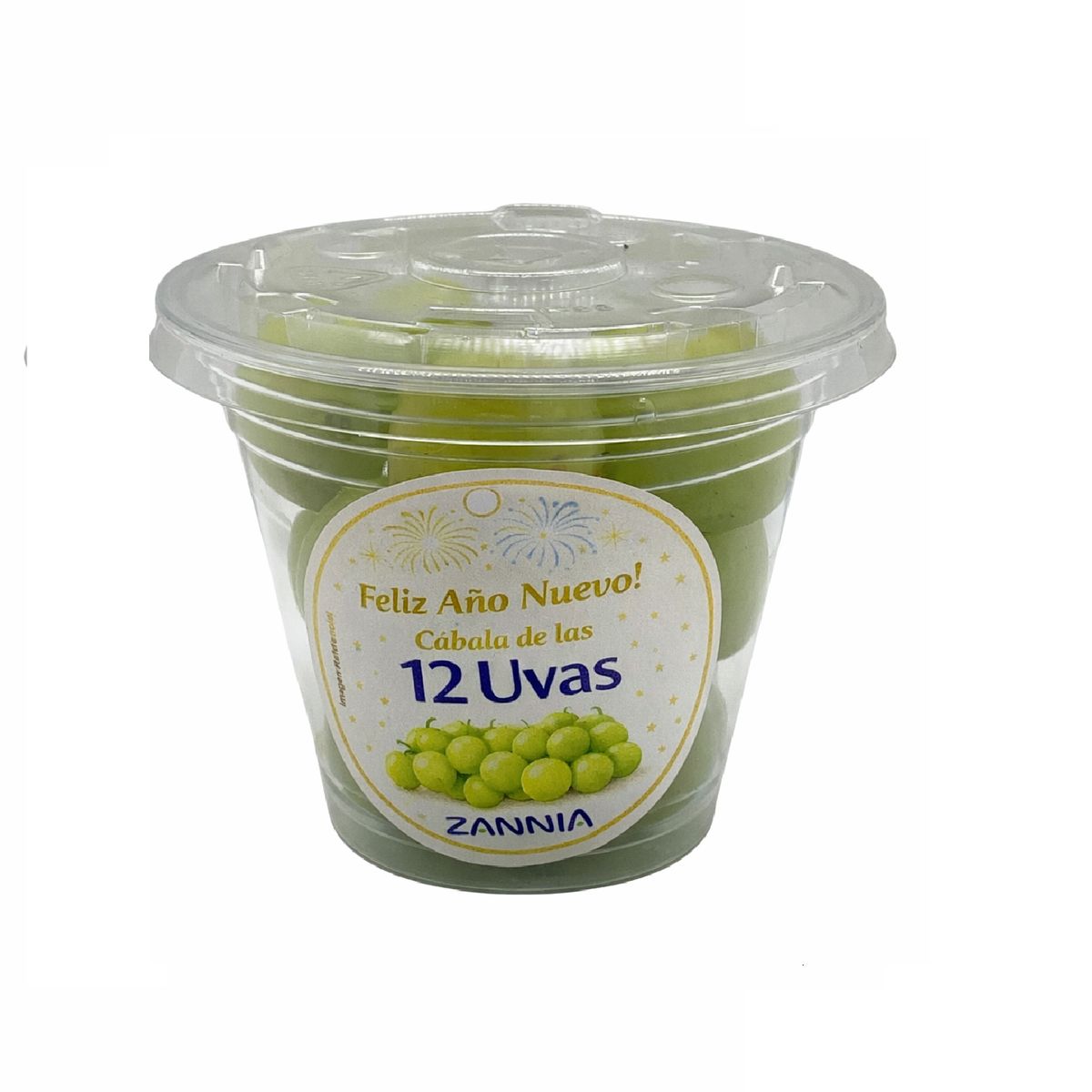 ZANNIA - Uva Verde Sin Pepa Zannia Vaso 12 Uvas