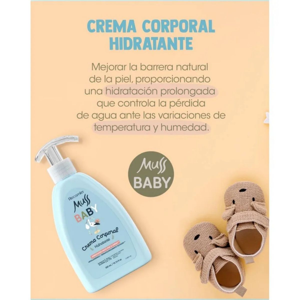 MUSS BABY - Crema Corporal Muss Baby Envase 300 mL