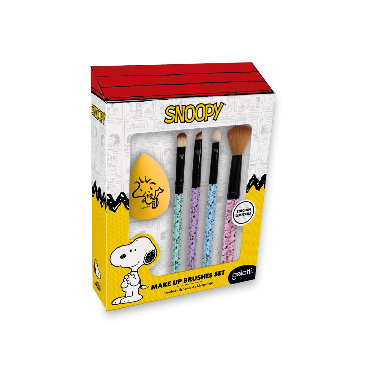 GELATTI - Set de Brochas de Maquillaje con Blender Snoopy
