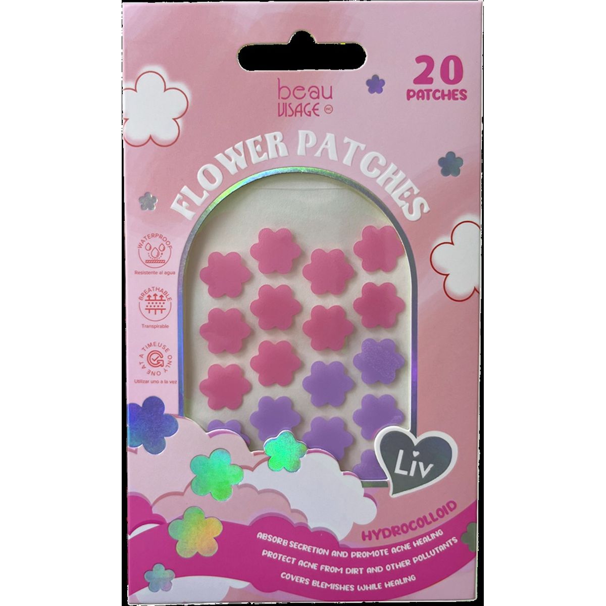 BEAU VISAGE - Parche para Acné Diseno Flores Beau Visage Caja 20 Und