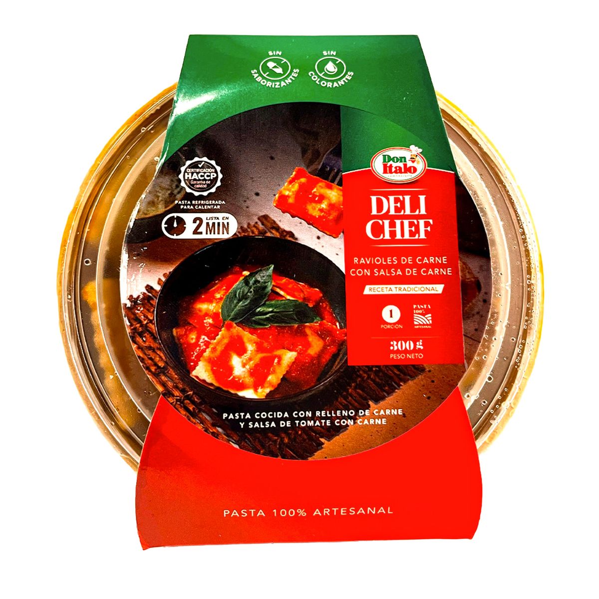 DON ITALO - Ravioles de Carne con Salsa Delichef Empaque 300 g