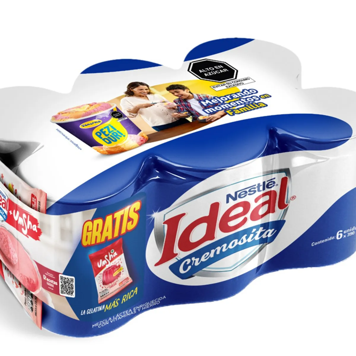 IDEAL - Leche Ideal Cremosita Pack 6 Und + Gelatina Umsha Bolsa 120 g