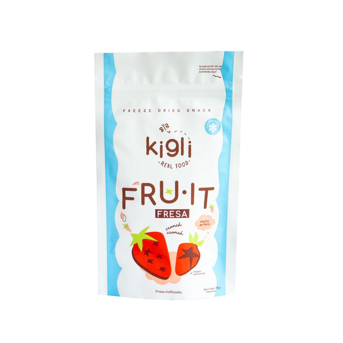 KIGLIREALFOOD - Fresa Liofilizada Kigli Fruit Doypack 10 g